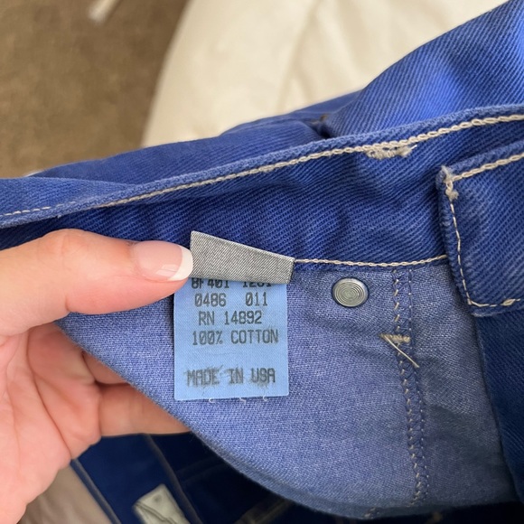 1991 deadstock marithe francois girbaud knee length shorts in royal • size 31 - Picture 9 of 10